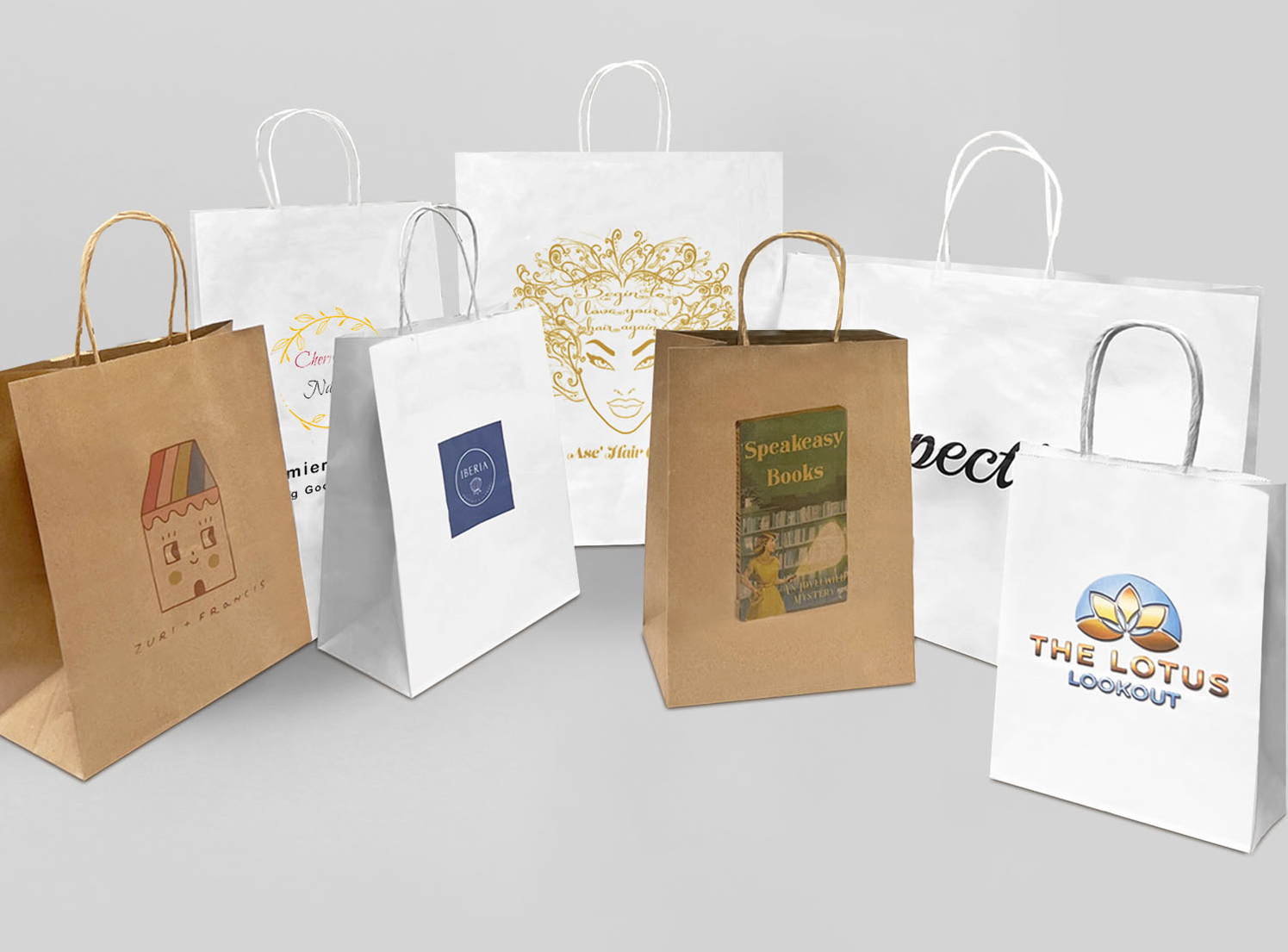 Custom Printed Kraft Paper Bags With Logo