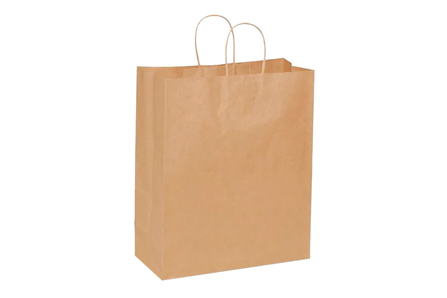 Kraft Paper Bags with handles, 13x6x15 inches