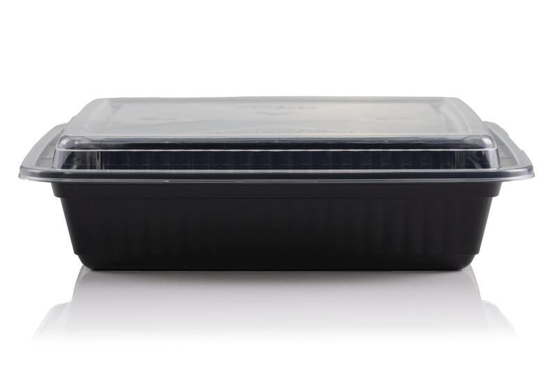 Rectangular Microwave-Safe Meal Prep Containers with Lids