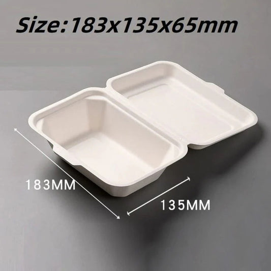 Sugarcane Bagasse Container, 7.25 x 5 x 2.5 Inches, 600 pcs
