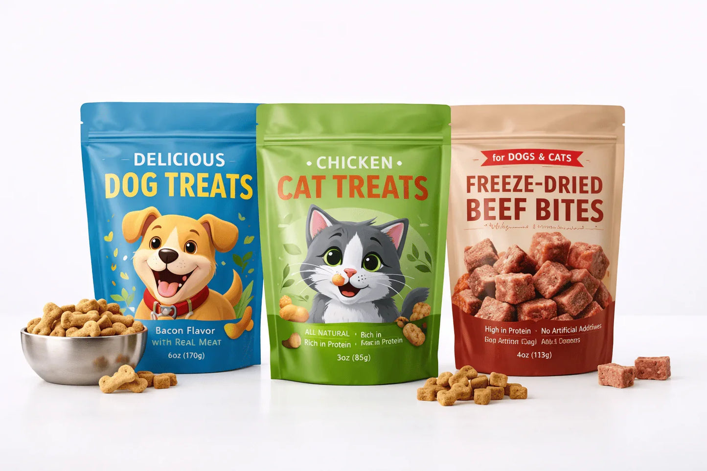Pet Treat Mylar Bags | Custom Packaging for Pet Food & Treats