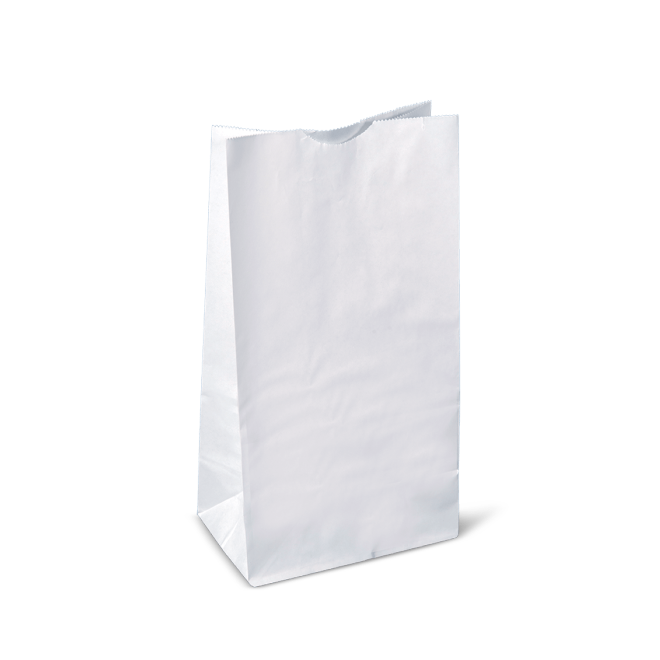 400pcs White Kraft Paper Bags Without Handles – Heavy Duty 20 lb Grocery & Retail Bags