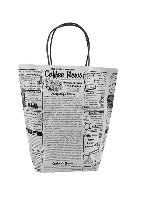 White Coffee News paper bags - Medium size - Short Version