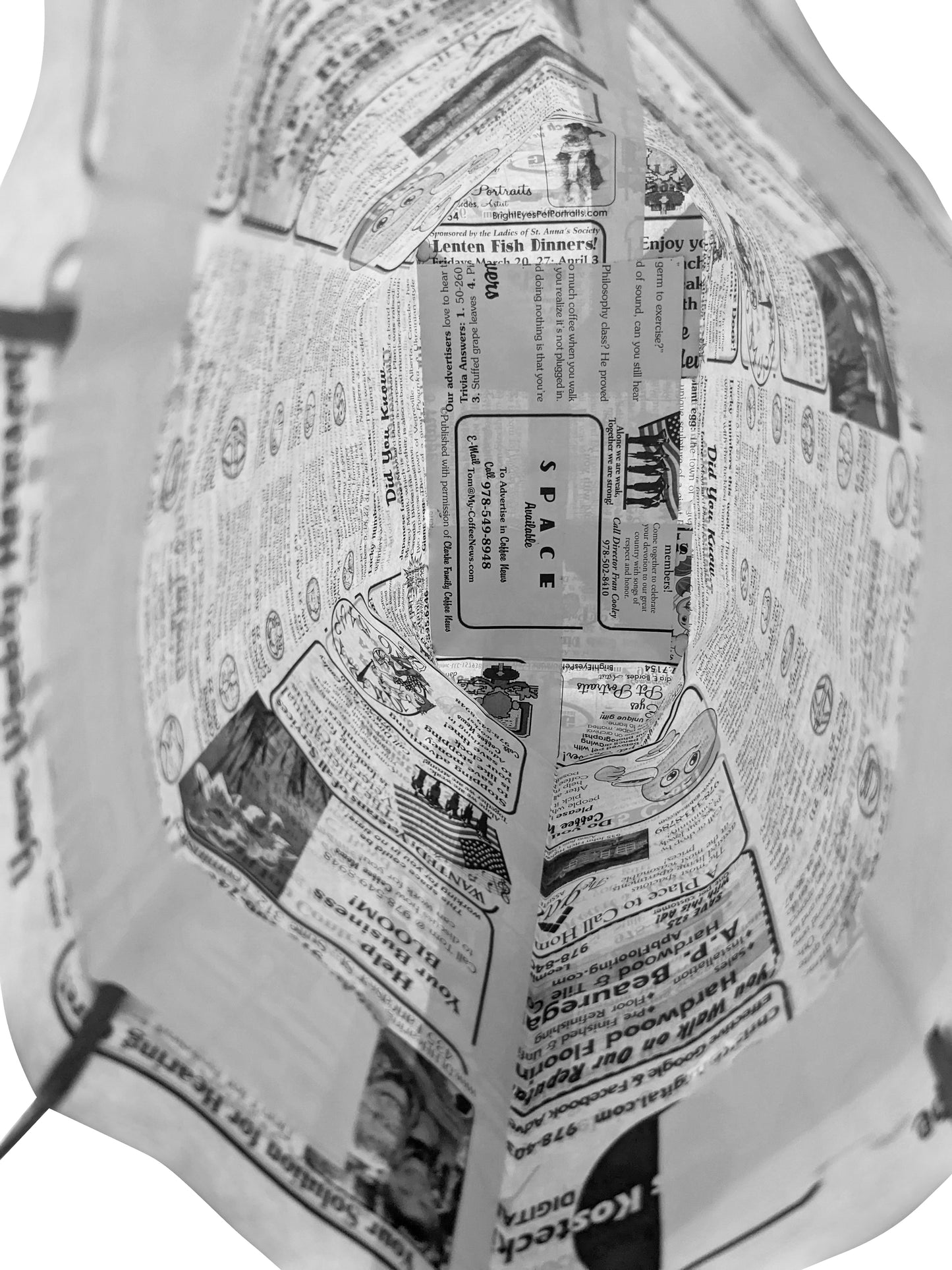 White Coffee News paper bags - Medium size - Short Version