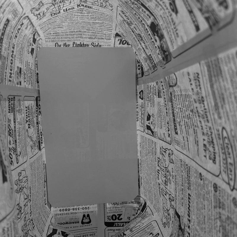 White Coffee News Paper bags - Large size showing inside view with vintage coffee news flyer print lining