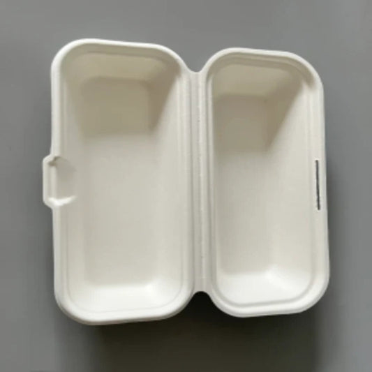 Sugarcane Bagasse Hot Dog Container, 8x4x3 Inches, 400 pcs