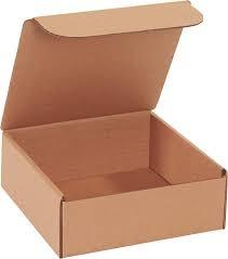 Kraft mailer boxes Size - 9 * 6 1/2 * 4 Inches open flat brown recycled paper box with secure folding flap design