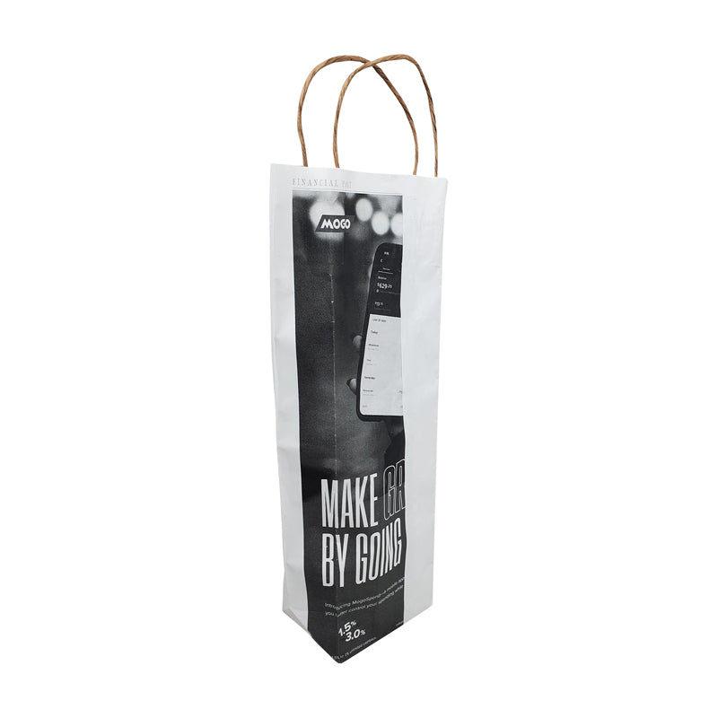 Wine paper bag - White