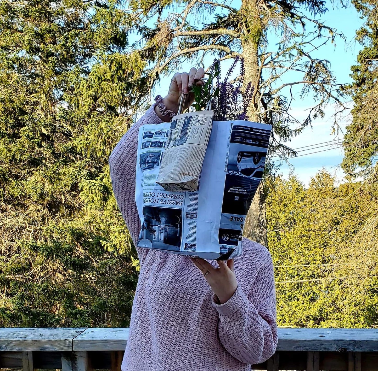 White News Paper Bags - Large size