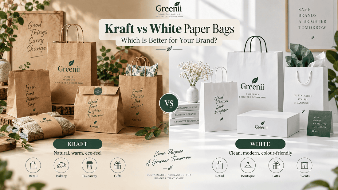 Kraft vs White Paper Bags | Which Is Better for Your Brand?