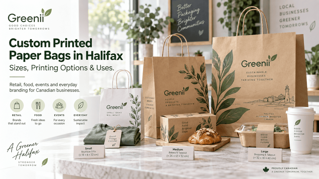 Custom Printed Paper Bags Halifax | Sizes & Printing Options