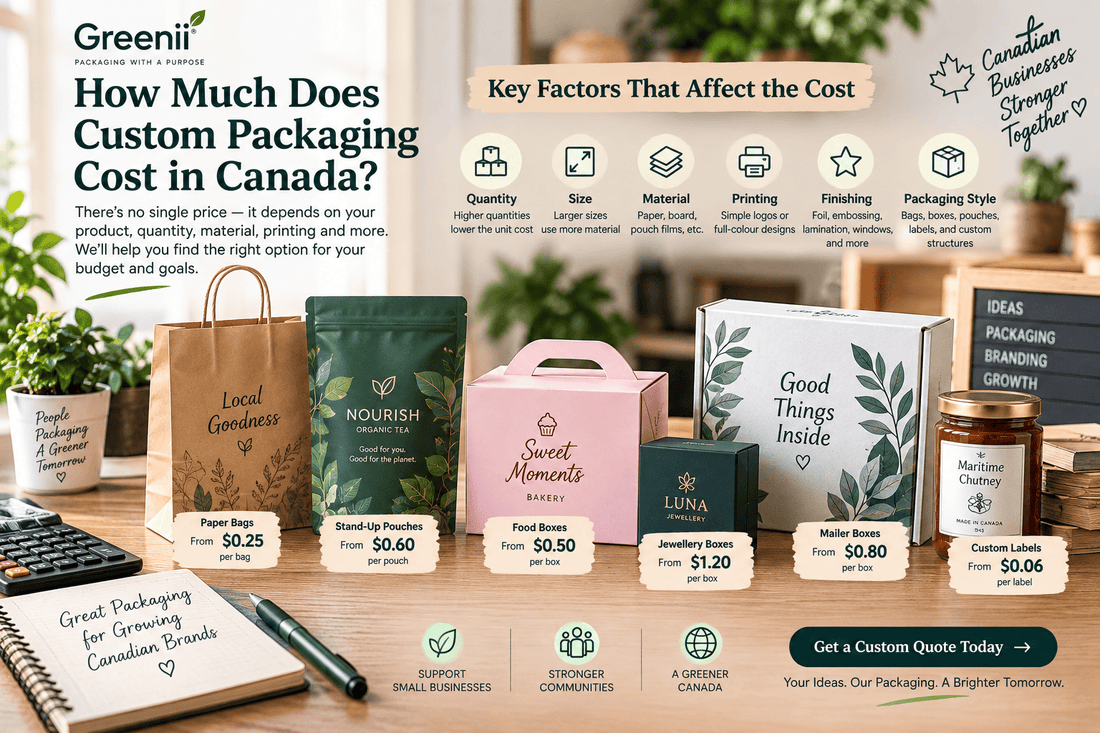 How Much Does Custom Packaging Cost in Canada? | Greenii
