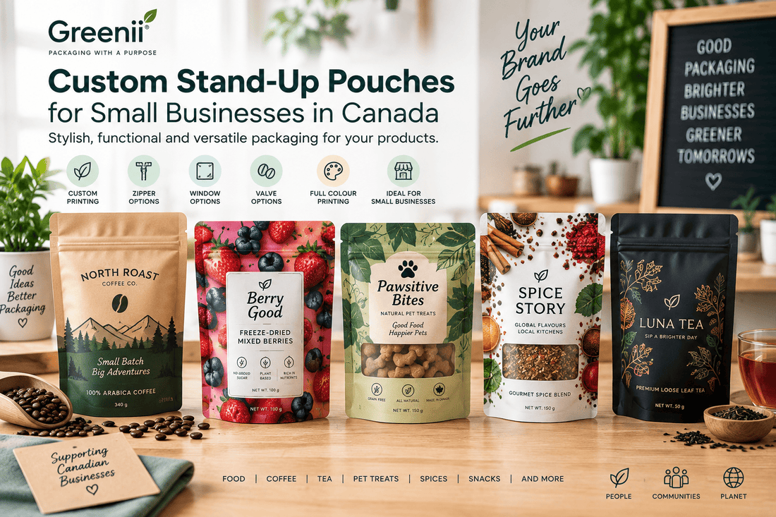 Custom Stand-Up Pouches Canada | Small Business Packaging