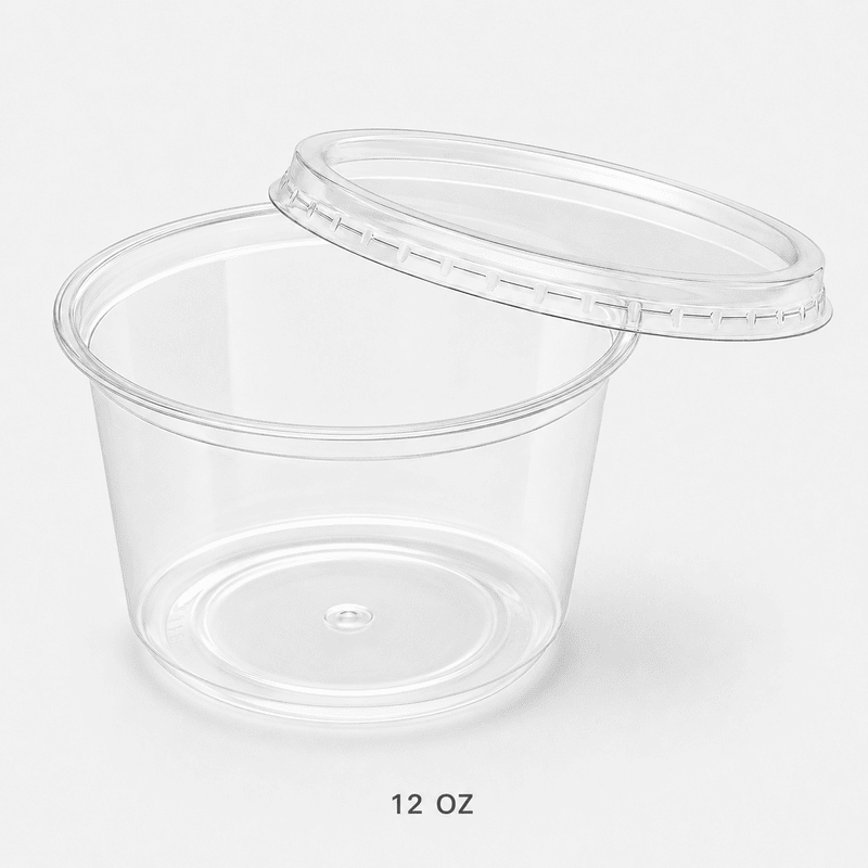 Clear Round Deli and Soup Containers with Lids