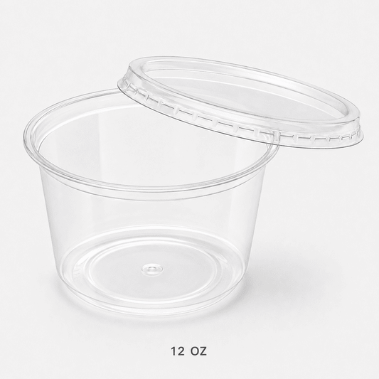 Clear Round Deli and Soup Containers with Lids