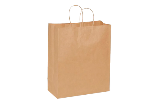 Kraft Paper Bags with handles, 13x6x15 inches