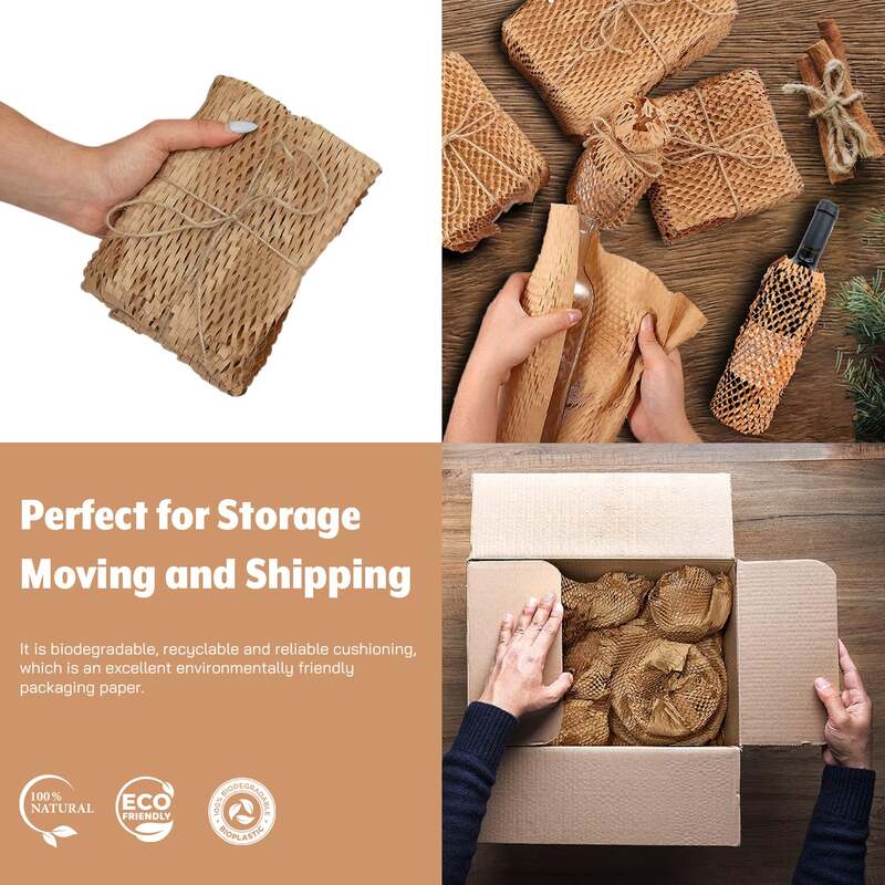 Honeycomb Wrapping Paper Roll – Eco-Friendly Protective Packaging