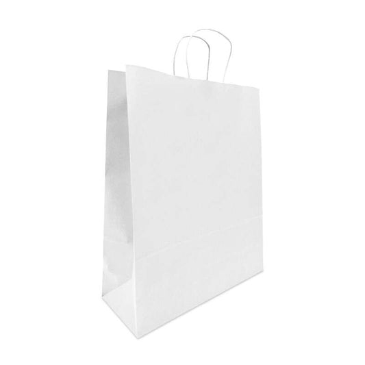 White Paper Bags with handles, 16x6x19 inches