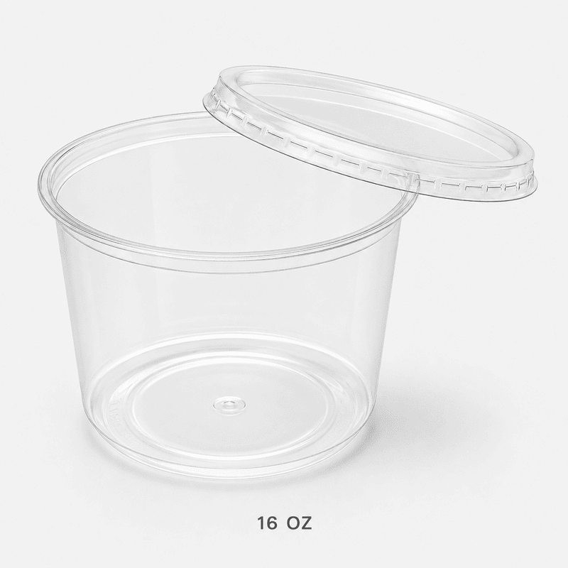 Clear Round Deli and Soup Containers with Lids