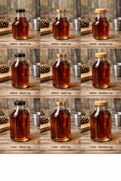 Maple Syrup Bottle | Glass Syrup Packaging | Bulk Wholesale | Custom Branding | Eco Friendly