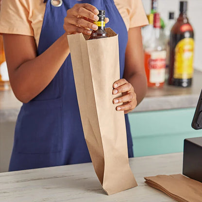 Quart Kraft Paper Bags 16″ x 4.25″ x 2.5″ – 35# Kraft | Bulk & Custom Print