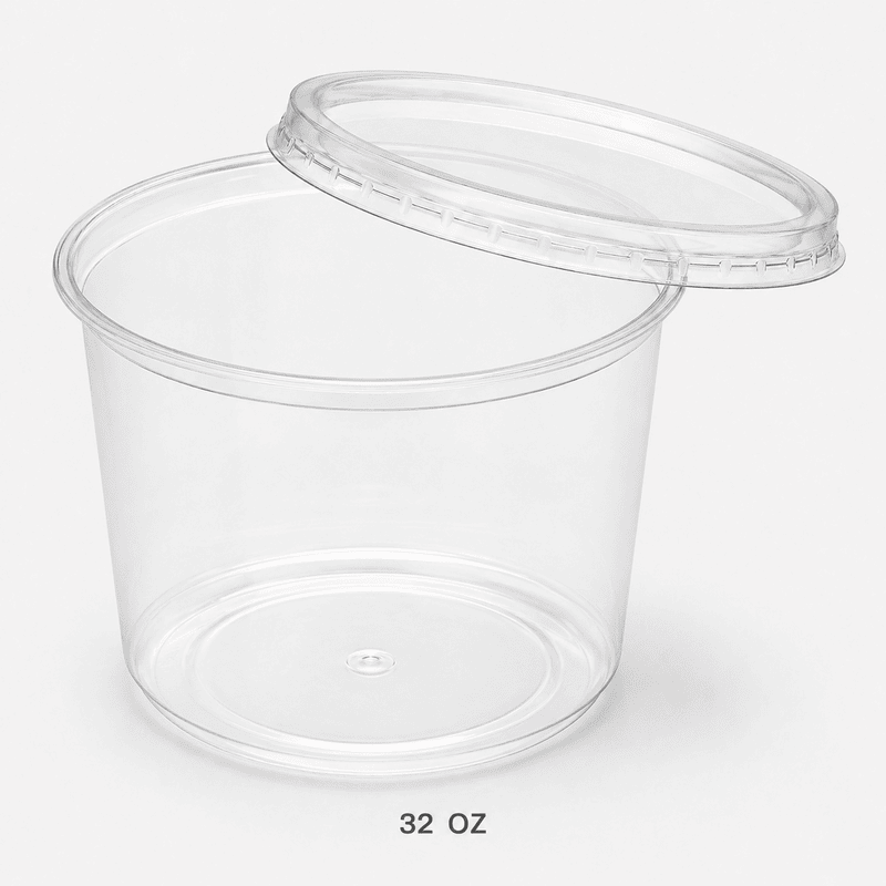 Clear Round Deli and Soup Containers with Lids