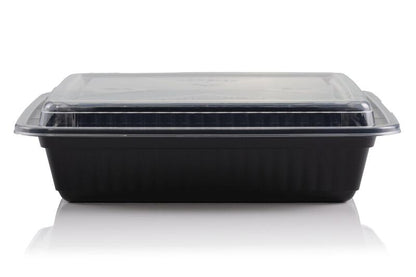 Rectangular Microwave-Safe Meal Prep Containers with Lids