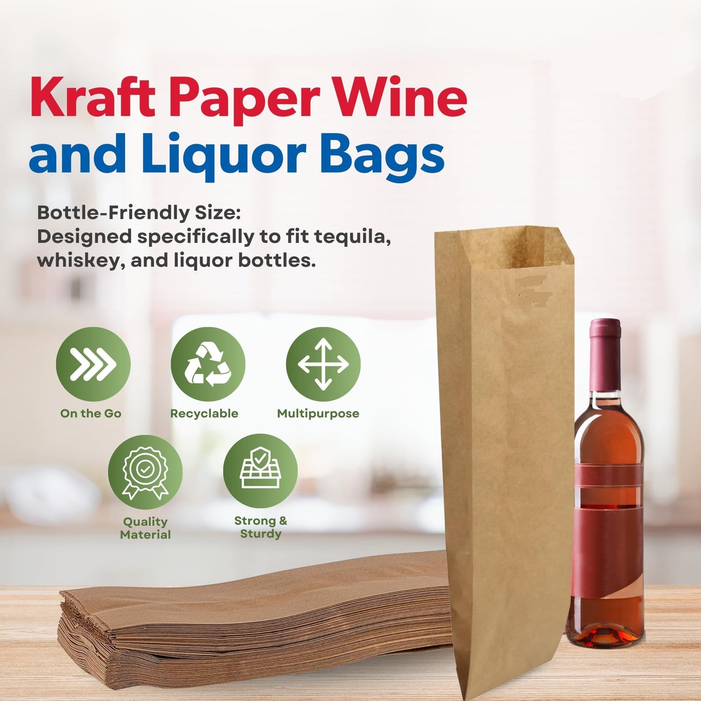 Quart Kraft Paper Bags 16″ x 4.25″ x 2.5″ – 35# Kraft | Bulk & Custom Print