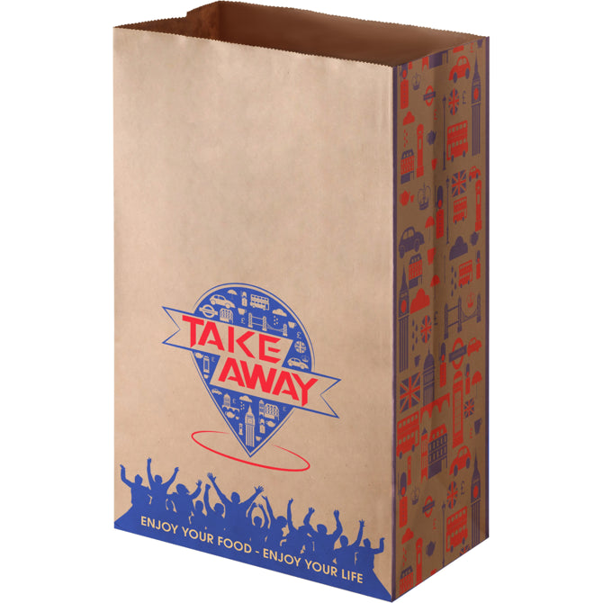 Bulk Printed Paper Shopping Bags Without Handles – Custom Takeout Bags Canada | Large Run Wholesale