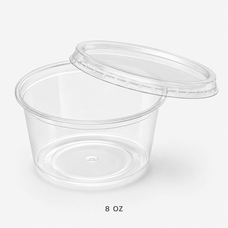 Clear Round Deli and Soup Containers with Lids