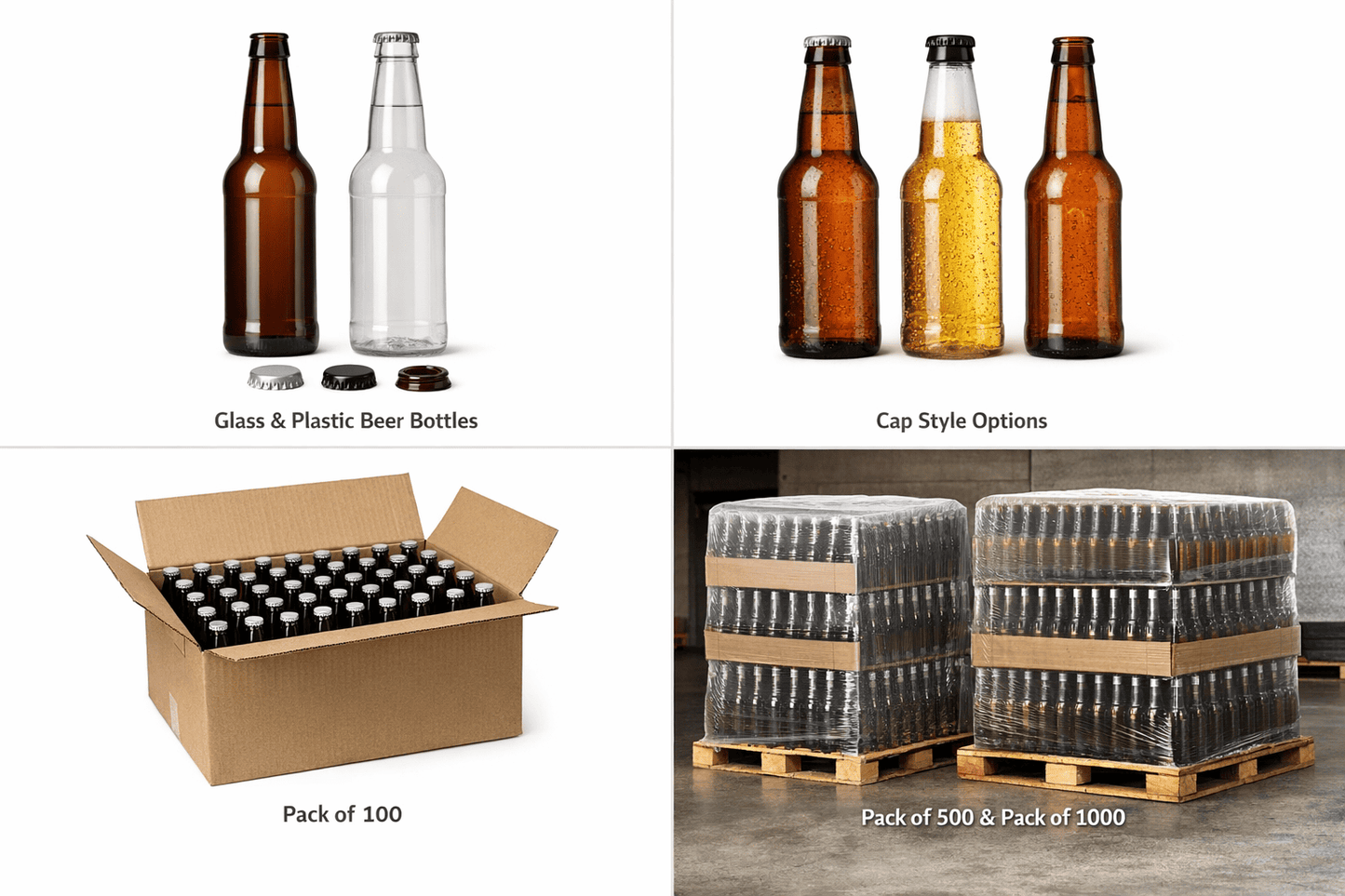 Beer Bottles | Glass Beer Bottles or Plastic Beer Bottles | B2B Wholesale Packaging