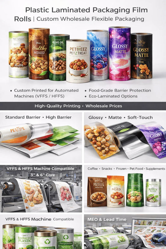 Plastic Printed Laminated Packaging Film Roll | Custom Wholesale Flexible Packaging