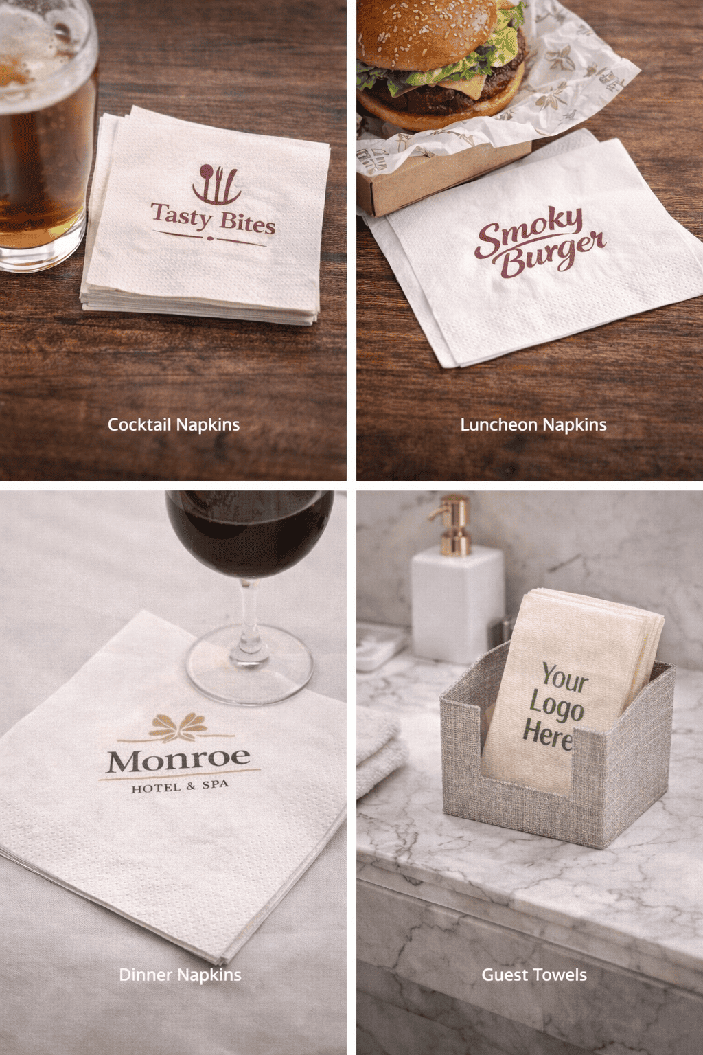 Custom Printed Napkin Tissue Paper — Branded Restaurant & Hospitality Napkins (Canada)