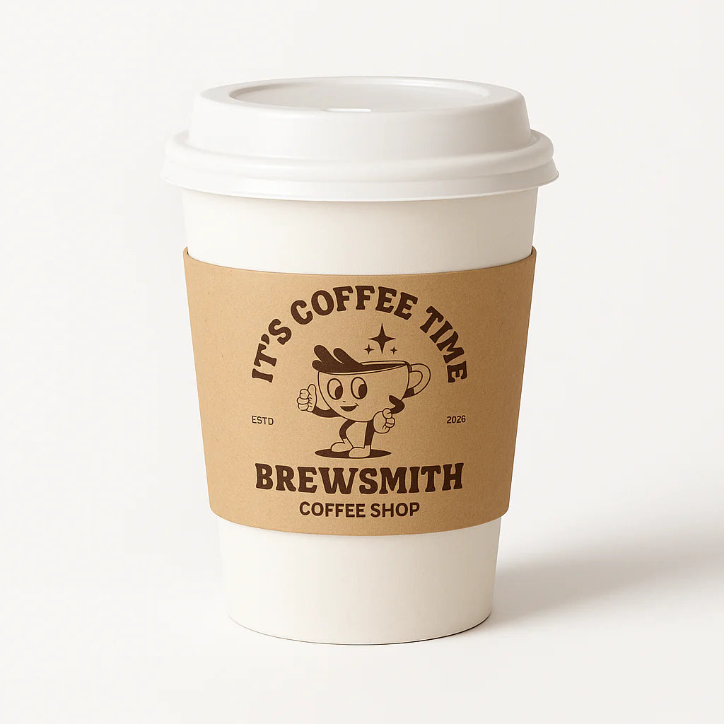 Custom Printed Coffee Cup Sleeves | Eco-Friendly Brand Packaging Canada