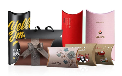 Custom Pillow Boxes | Jewelry, Gifts & Retail Packaging | Printed with Your Logo