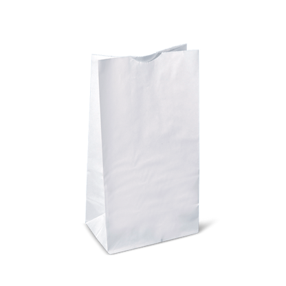 400pcs White Kraft Paper Bags Without Handles – Heavy Duty 20 lb Grocery & Retail Bags
