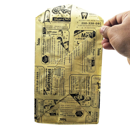 Yellow Coffee News Paper bags - Large size