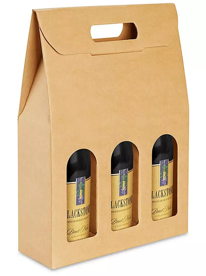 Wine Bottle Carrier Case | Eco Friendly Wine Packaging | Gift Ready Bottle Box