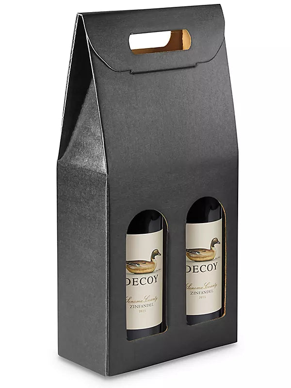Wine Bottle Carrier Case | Eco Friendly Wine Packaging | Gift Ready Bottle Box
