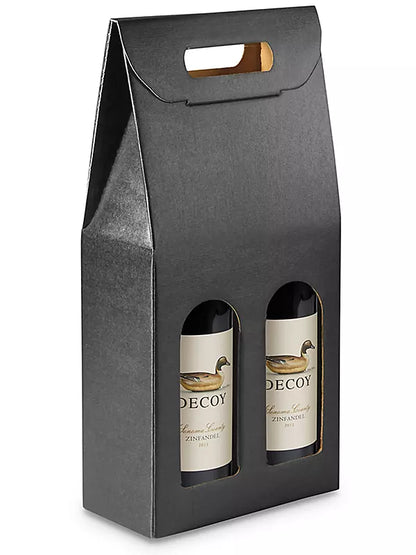 Wine Bottle Carrier Case | Eco Friendly Wine Packaging | Gift Ready Bottle Box