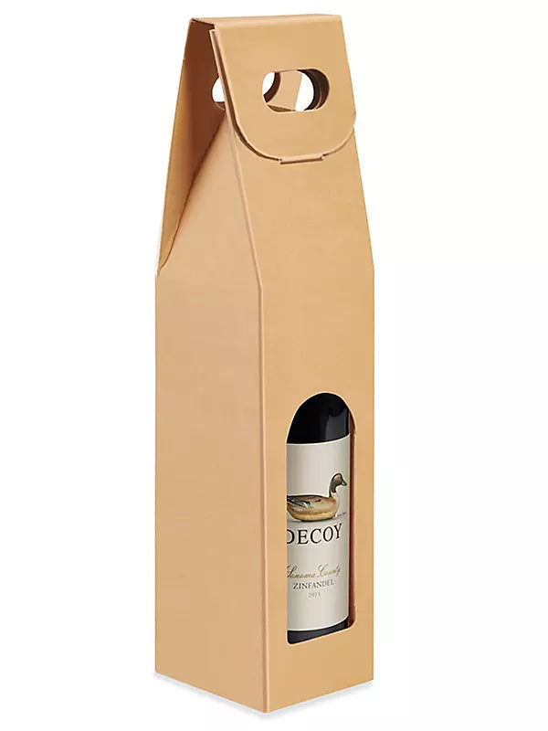 Wine Bottle Carrier Case | Eco Friendly Wine Packaging | Gift Ready Bottle Box