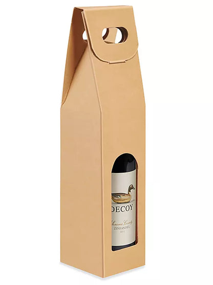 Wine Bottle Carrier Case | Eco Friendly Wine Packaging | Gift Ready Bottle Box