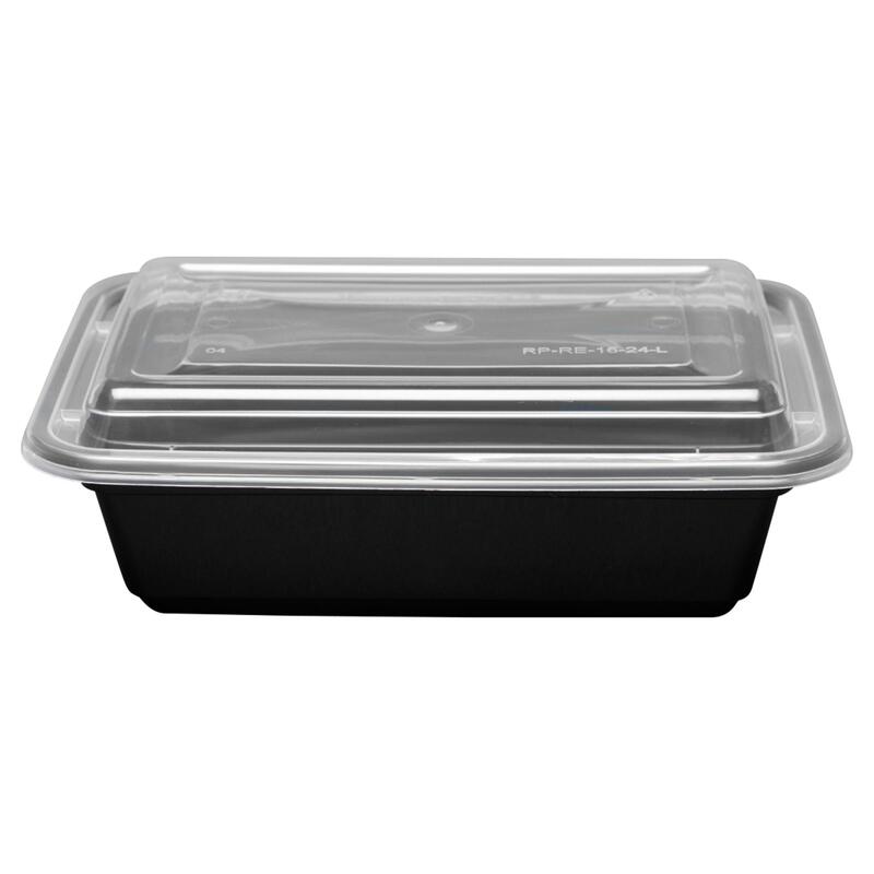 Rectangular Microwave-Safe Meal Prep Containers with Lids