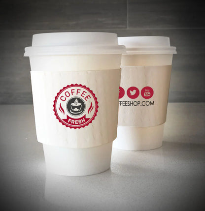 Custom Printed Coffee Cup Sleeves | Eco-Friendly Brand Packaging Canada