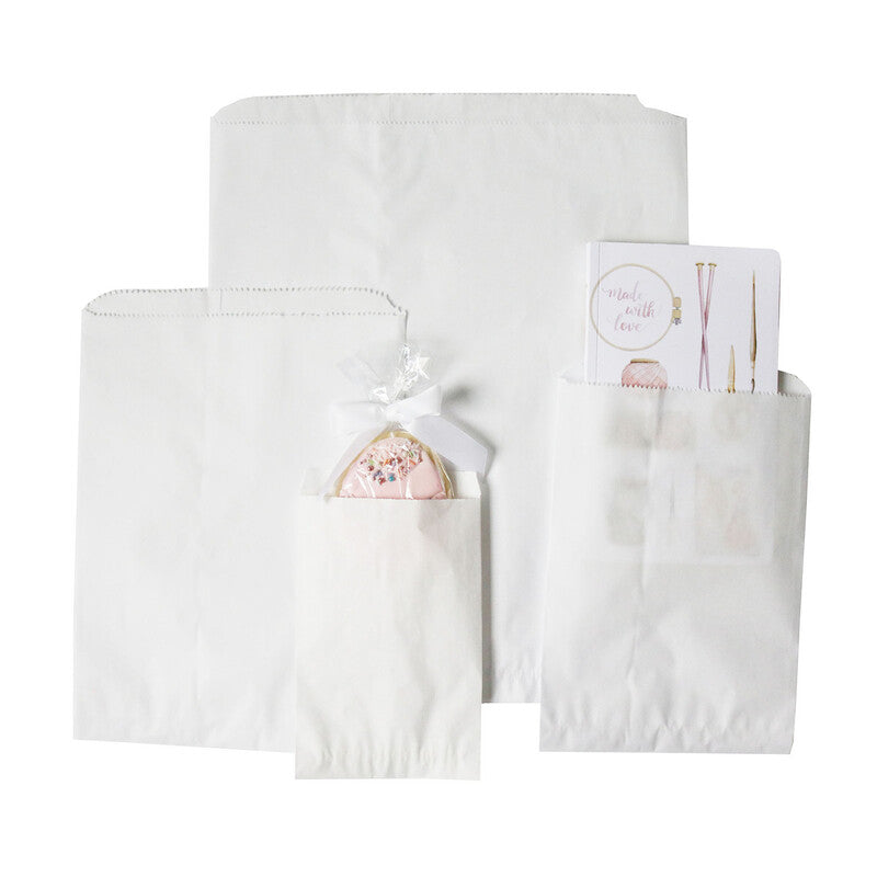Flat White Bags (Notion Kraft White Paper Bags) – Wholesale Eco-Friendly Packaging