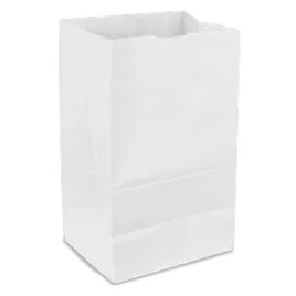 400pcs White Kraft Paper Bags Without Handles – Heavy Duty 20 lb Grocery & Retail Bags
