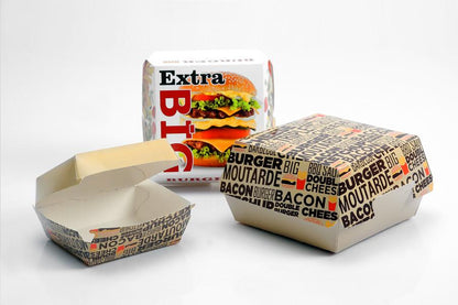 Custom Printed Hamburger Box | Eco Friendly Takeout Packaging | Restaurant Branding