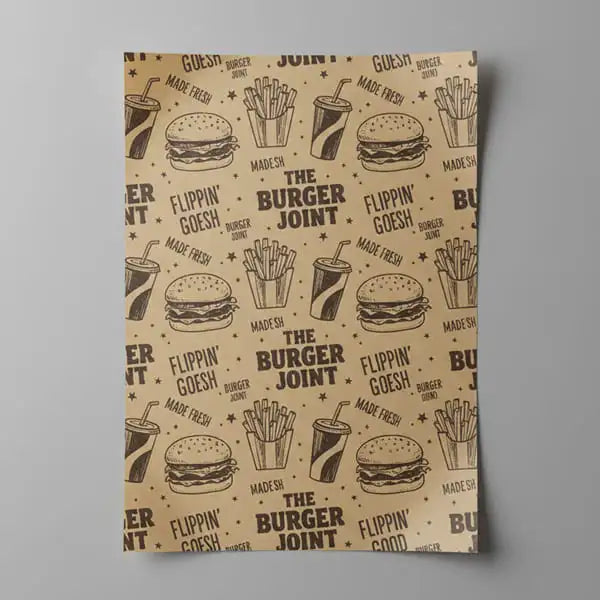 Custom Food Wrapping Paper Printed with Your Logo | Burger, Sandwich & Deli Wraps
