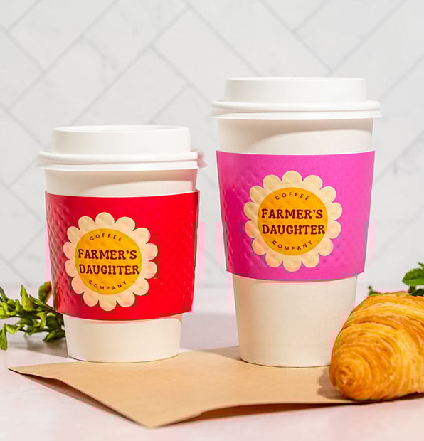 Custom Printed Coffee Cup Sleeves | Eco-Friendly Brand Packaging Canada