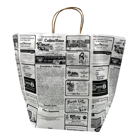 White Coffee News Paper bags - Large size